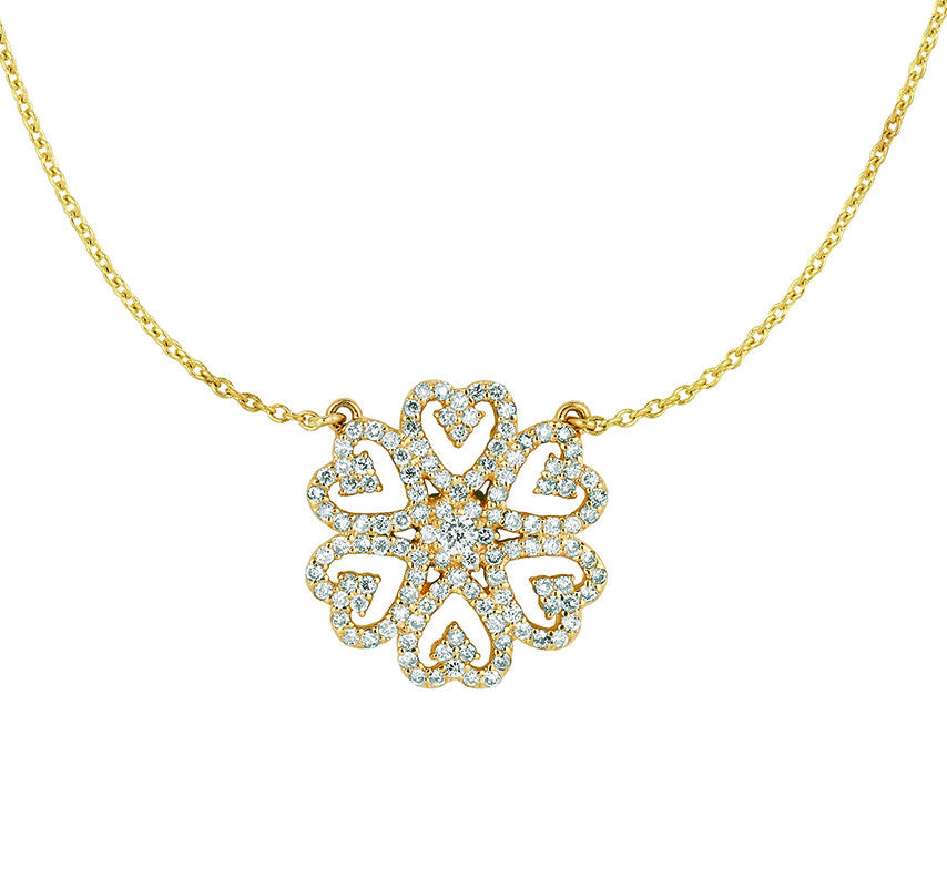 Diamond Heart Motif Necklace – Ariana Rabbani